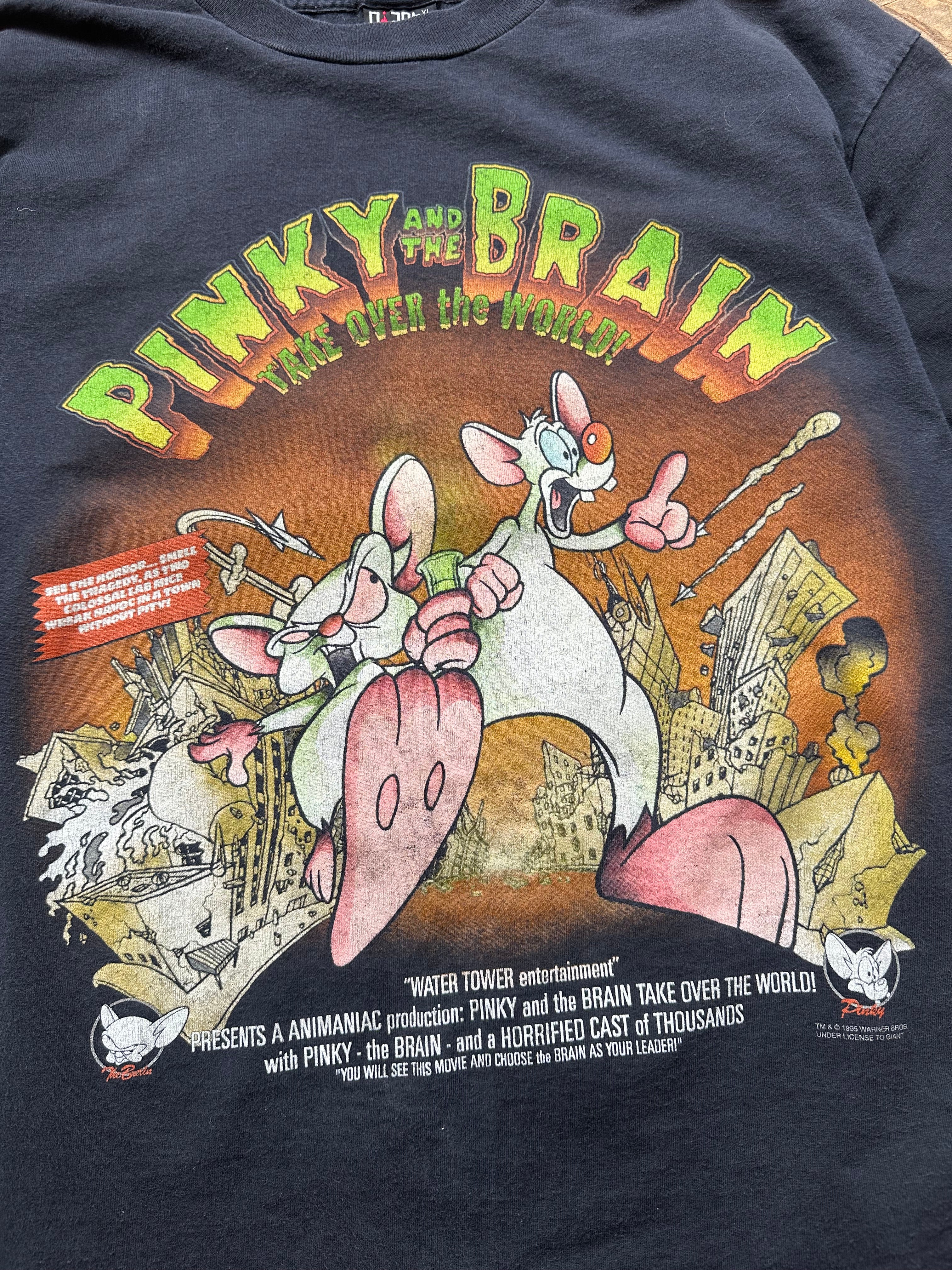 1995 Pinky And The Brain Take Over The World T Sz XL – AR Vintage