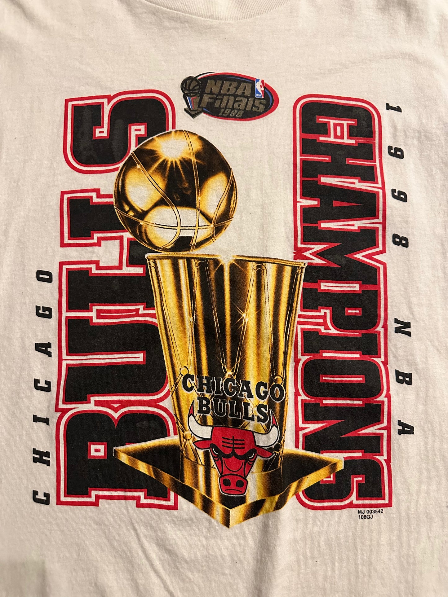 Vintage 1998 Chicago Bulls NBA Championship T Shirt Sz XL