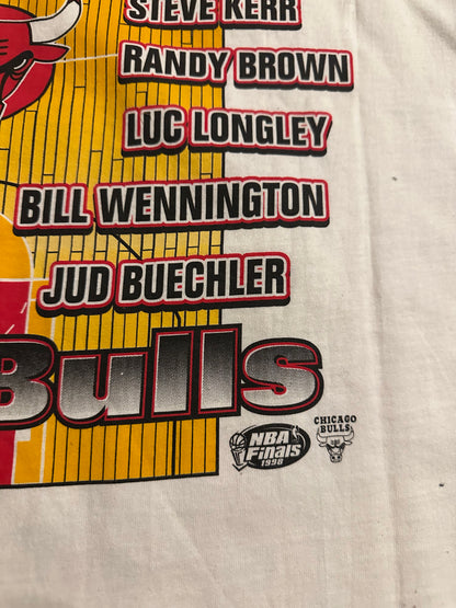 Vintage 1998 Chicago Bulls 6 Time NBA Championship T Shirt Sz XL(New)