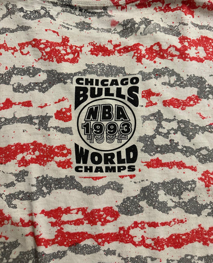 Vintage 1993 Chicago Bulls All Over Print Championship T Shirt Sz L