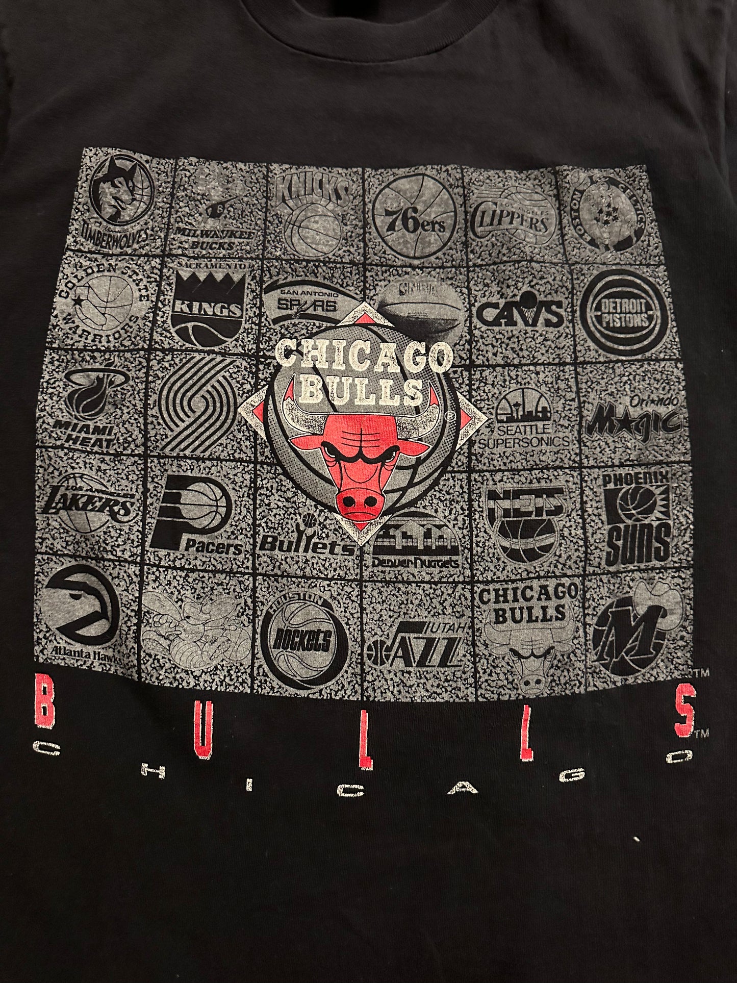 Vintage 90s Chicago Bulls Logo 7 T Shirt Sz L