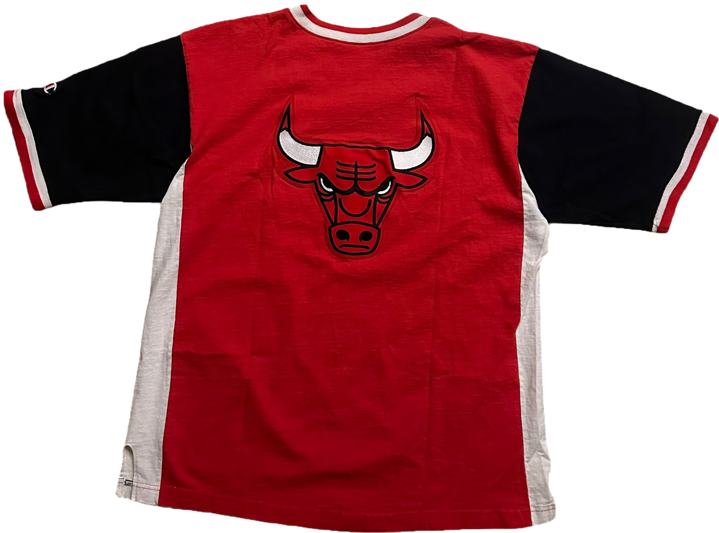 Vintage 90s Champion Chicago Bulls Basketball Shooting Shirt Sz L