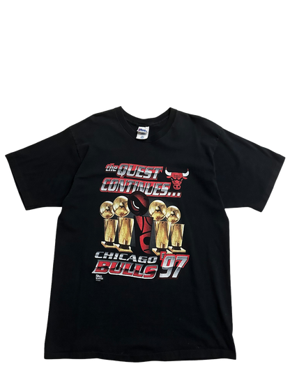 Vintage 1997 Chicago Bulls The Quest Continues Championship T Shirt Sz 2XL