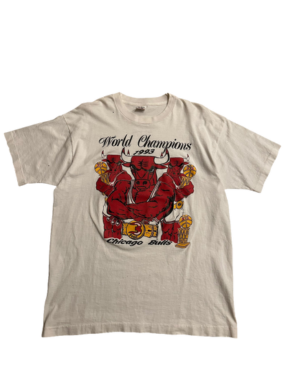 Vintage 1993 Chicago Bulls World Champions 3peat Benny The Bull T Shirt Sz XL