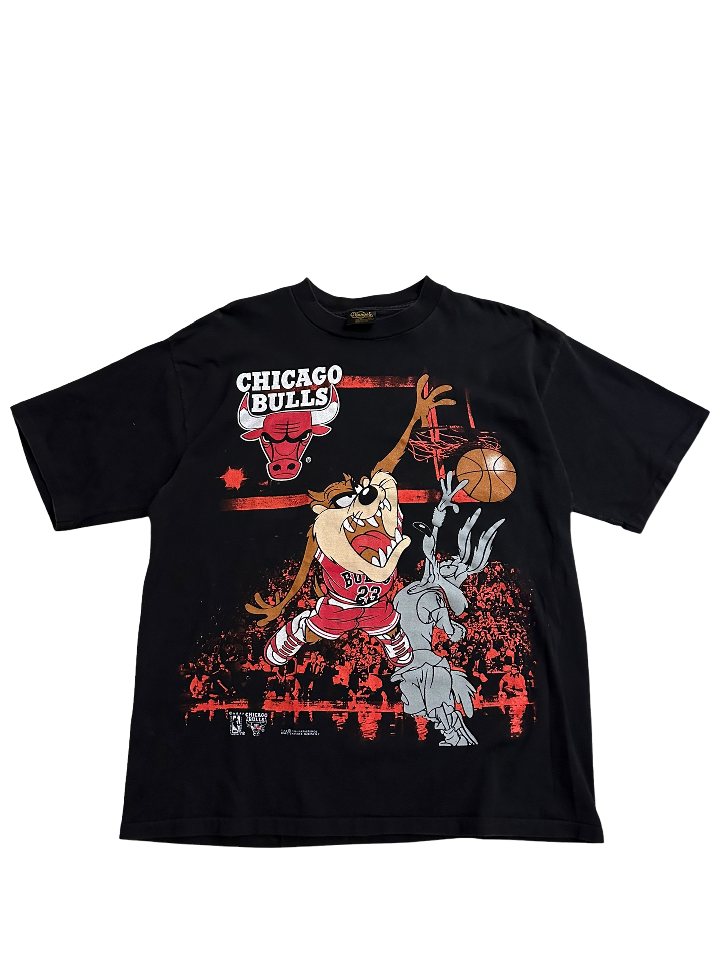 Vintage 90s Looney Tunes TAZ Chicago Bulls T Shirt Sz XL