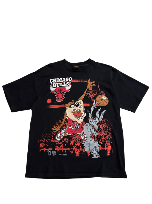 Vintage 90s Looney Tunes TAZ Chicago Bulls T Shirt Sz XL