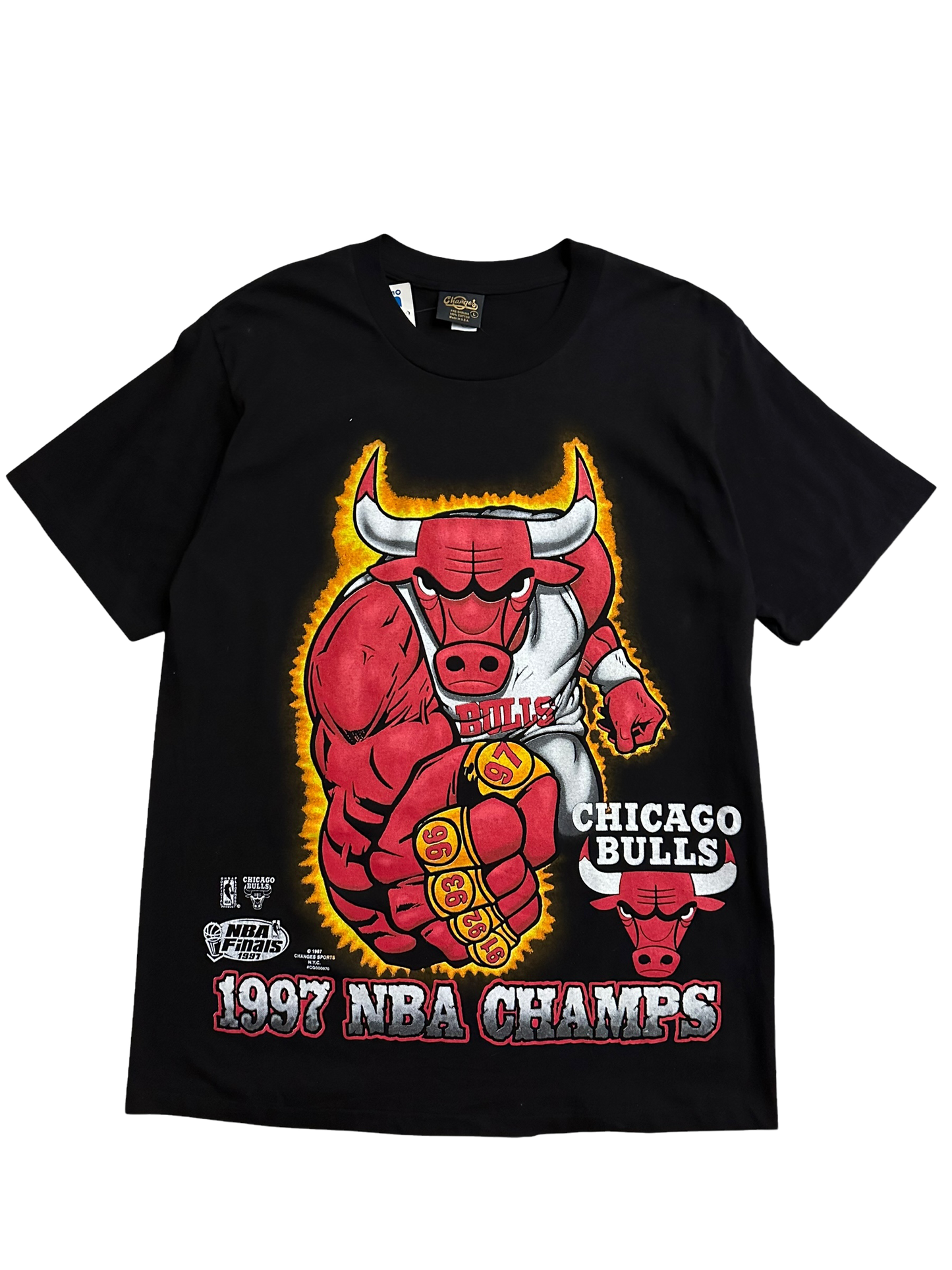 Vintage 1997 Chicago Bulls Benny The Bull Championship T Shirt Sz L(New)