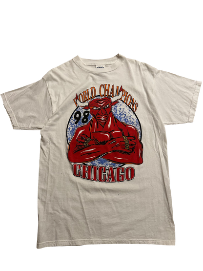 Vintage 1998 Chicago Bulls World Champions T Shirt Sz L