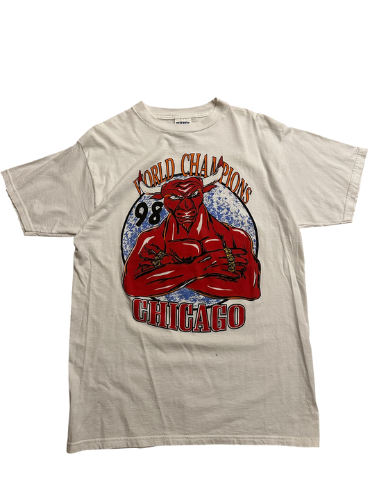 Vintage 1998 Chicago Bulls World Champions T Shirt Sz L